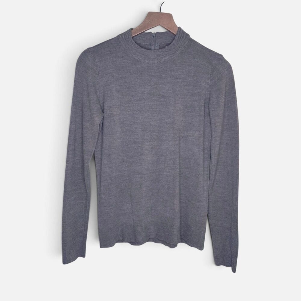 Carolyn Taylor Grey Mock Neck Sweater
